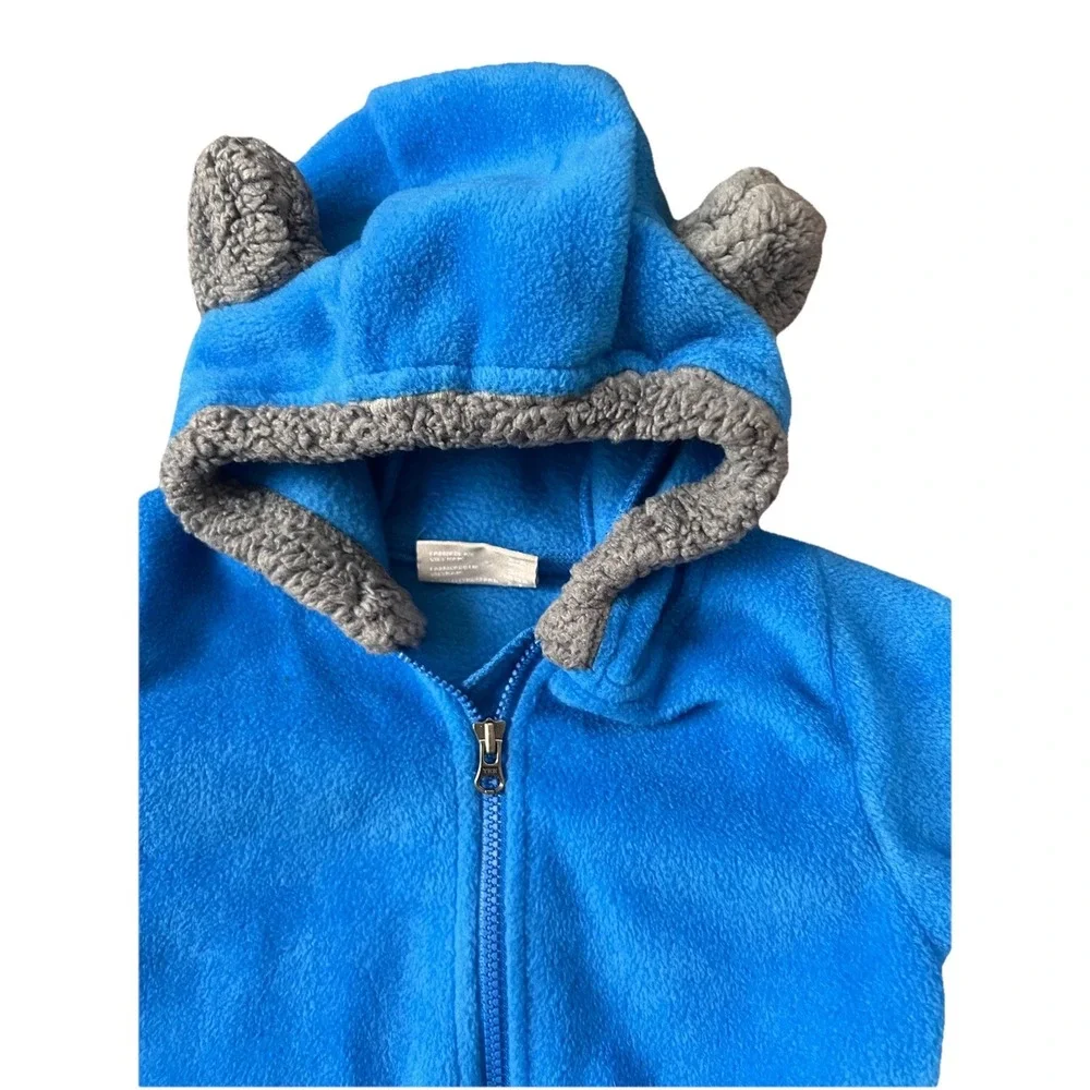 Columbia Bear Ears Feet Hand Covers Fleece Snowsuit Boys 3-6 M Detroit Lions Fan